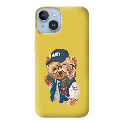 Apple iPhone 14 Plus Enjoy Yellow Colored Silicone TPU Θήκη