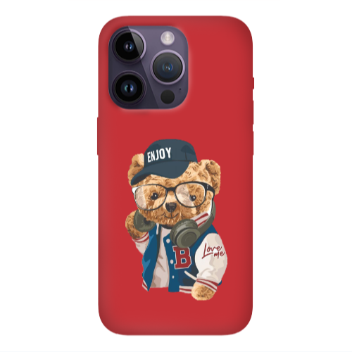 Apple iPhone 14 Pro  Enjoy Red Colored Silicone TPU Θήκη