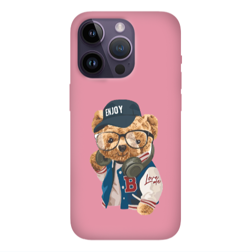 Apple iPhone 14 Pro Max Enjoy Pink Colored Silicone TPU Θήκη