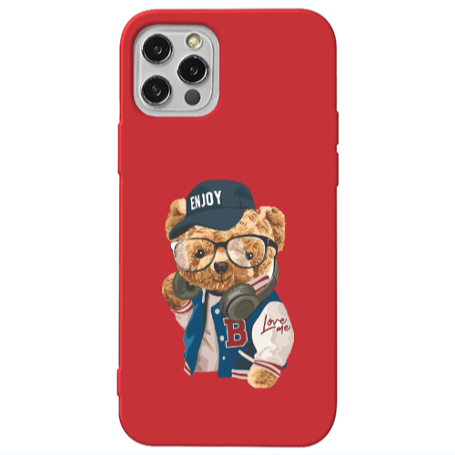 Apple iPhone 13 Pro Enjoy Red Colored Silicone TPU Θήκη