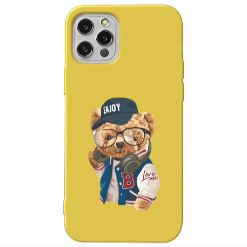 Apple iPhone 13 Pro Enjoy Yellow Colored Silicone TPU Θήκη