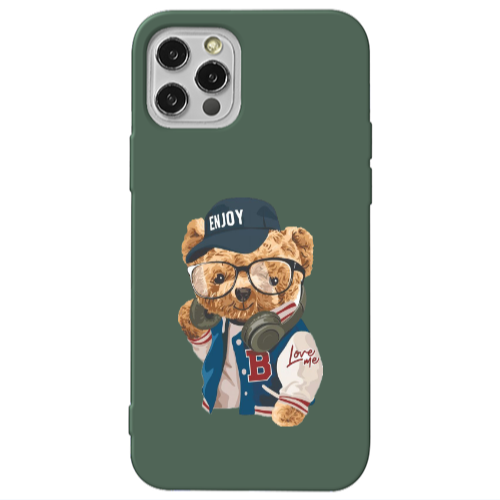 Apple iPhone 13 Pro Enjoy Dark Green Colored Silicone TPU Θήκη