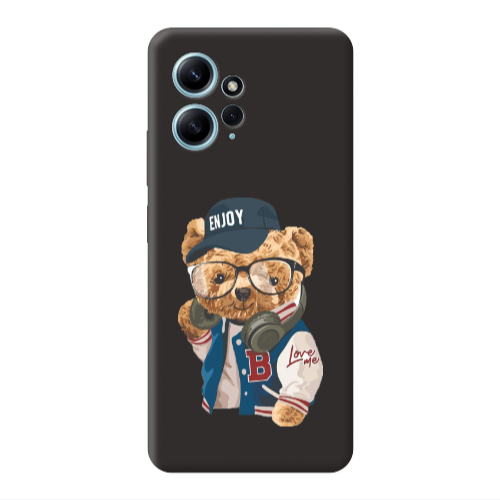 Xiaomi Redmi Note 12 4G Enjoy Black Colored Silicone TPU Θήκη