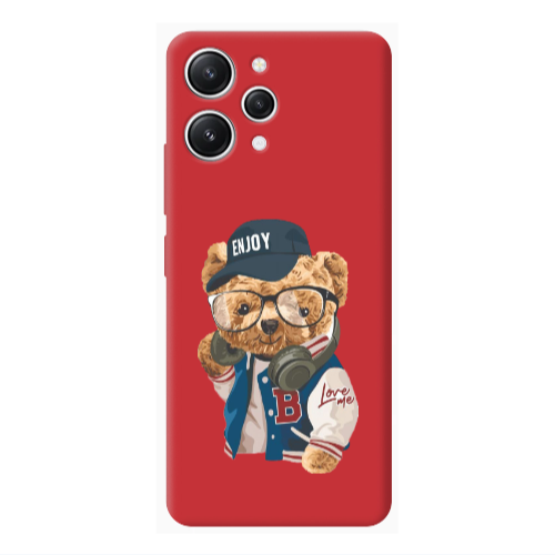 Xiaomi Redmi 12 Enjoy Red Colored Silicone TPU Θήκη