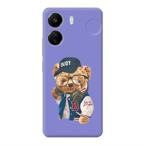 Xiaomi Redmi 13C Enjoy Purple Colored Silicone TPU Θήκη