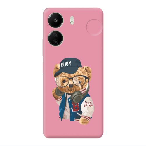 Xiaomi Redmi 13C Enjoy Pink Colored Silicone TPU Θήκη