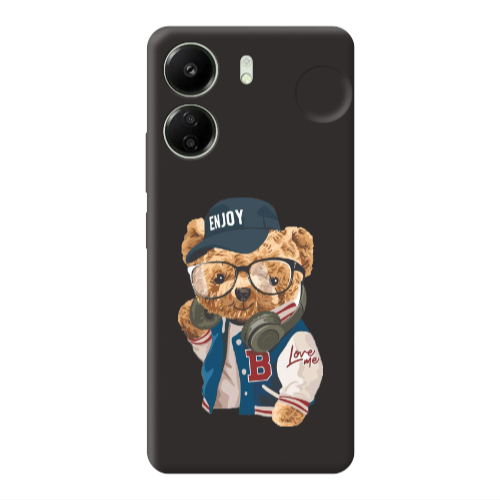 Xiaomi Redmi 13C Enjoy Black Colored Silicone TPU Θήκη