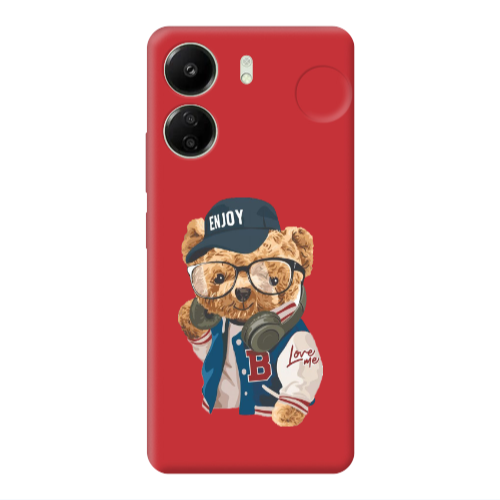 Xiaomi Redmi 13C Enjoy Red Colored Silicone TPU Θήκη