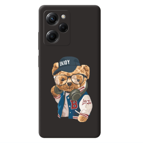 Xiaomi Poco X5 Pro Enjoy Black Colored Silicone TPU Θήκη