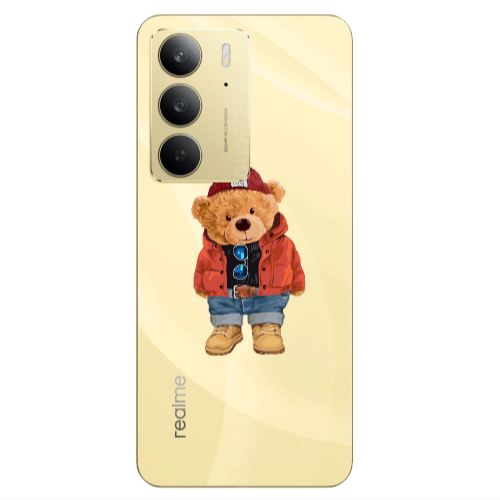 Realme C 75 Bear in a hat Transparent Silicone TPU Θήκη