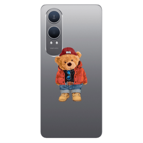 Oneplus Nord Ce 4 lite Bear in a hat Transparent Silicone TPU Θήκη