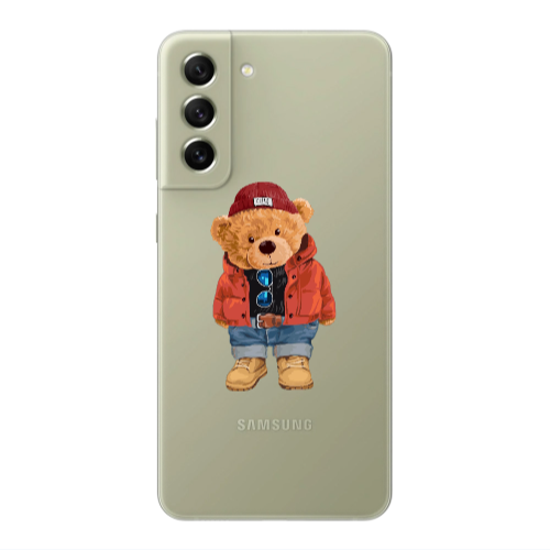 Samsung S22 Plus Bear in a hat Transparent Silicone TPU Θήκη