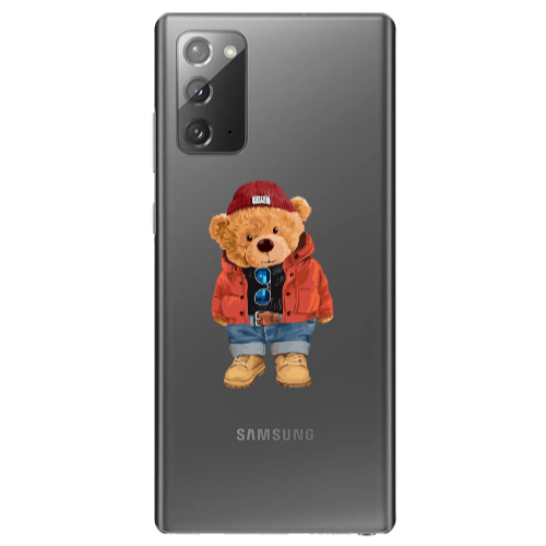 Samsung Note 20 Bear in a hat Transparent Silicone TPU Θήκη