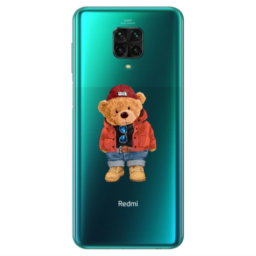 Xiaomi Redmi Note 9S Bear in a hat Transparent Silicone TPU Θήκη
