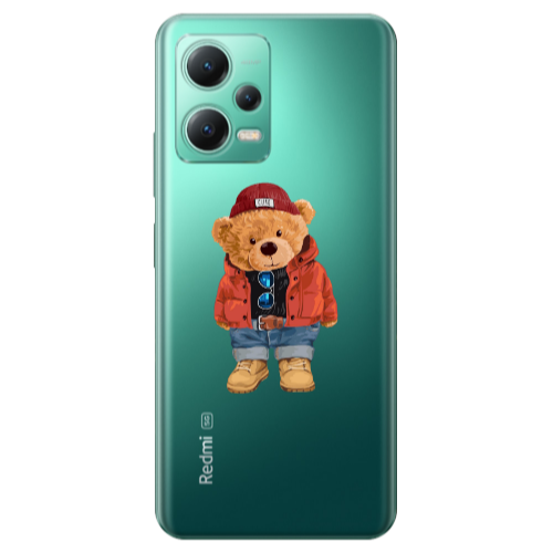 Xiaomi Redmi Note 12 Pro Plus 5G Bear in a hat Transparent Silicone TPU Θήκη