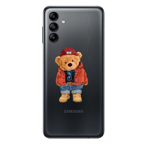 Samsung A13 5G Bear in a hat Transparent Silicone TPU Θήκη
