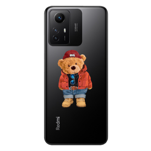 Xiaomi Redmi Note 12s Bear in a hat Transparent Silicone TPU Θήκη