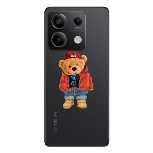Xiaomi Redmi Note 13 5G Bear in a hat Transparent Silicone TPU Θήκη