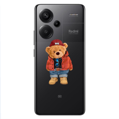 Xiaomi Redmi Note 13 Pro+ 5G  Bear in a hat Transparent Silicone TPU Θήκη