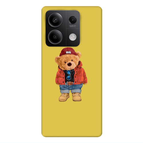 Xiaomi Redmi Note 13Pro 5G Bear in a hat Yellow Colored Silicone TPU Θήκη