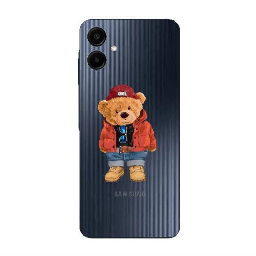 Samsung A06 Bear in a hat Transparent Silicone TPU Θήκη