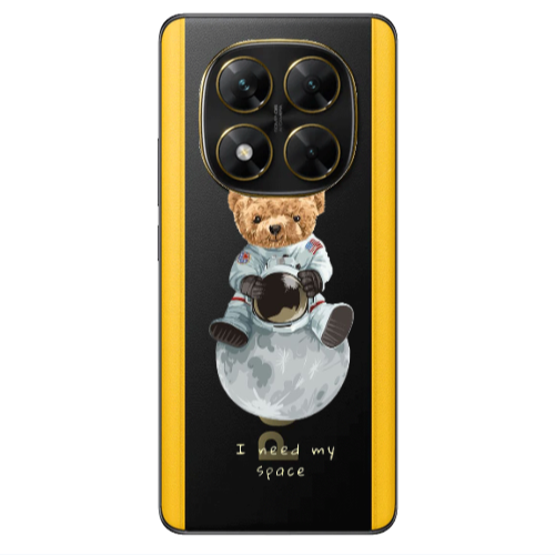 Xiaomi Poco X7 Bear in space Transparent Silicone TPU Θήκη