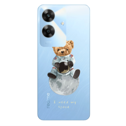 Realme Note 60 Bear in space Transparent Silicone TPU Θήκη