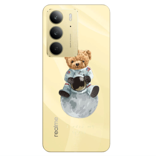 Realme C 75 Bear in space Transparent Silicone TPU Θήκη