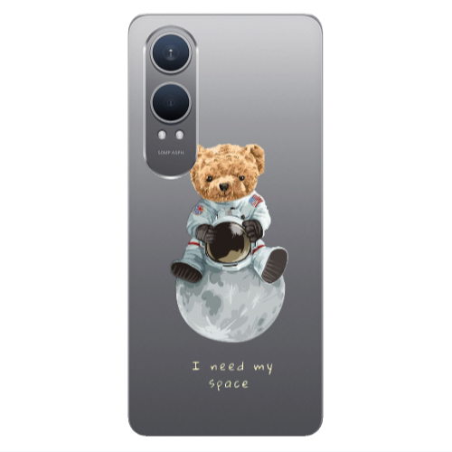 Oneplus Nord Ce 4 lite Bear in space Transparent Silicone TPU Θήκη