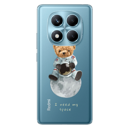 Xiaomi Redmi Note 14 Pro Bear in space Transparent Silicone TPU Θήκη