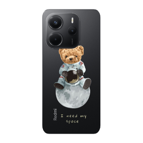 Xiaomi Redmi Note 14 Bear in space Transparent Silicone TPU Θήκη