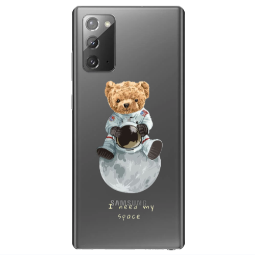 Samsung Note 20 Bear in space Transparent Silicone TPU Θήκη