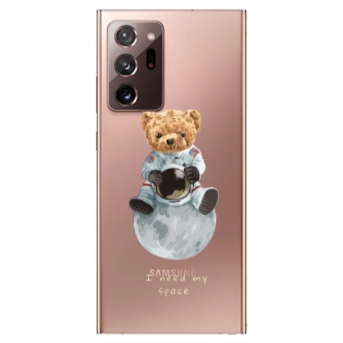 Samsung Note 20 Ultra Bear in space Transparent Silicone TPU Θήκη
