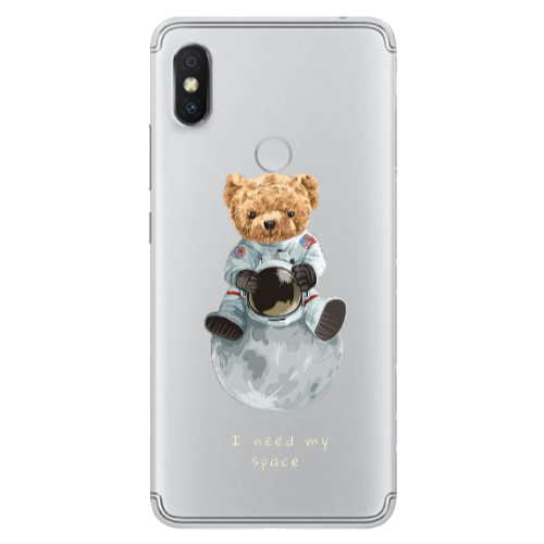 Xiaomi Redmi S2 Bear in space Transparent Silicone TPU Θήκη
