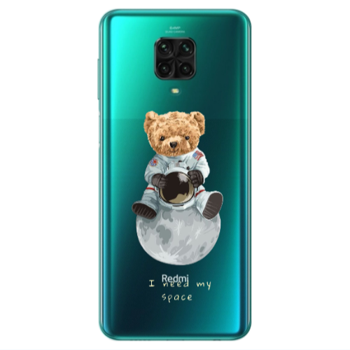 Xiaomi Redmi Note 9S Bear in space Transparent Silicone TPU Θήκη