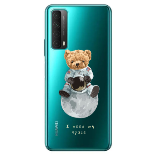 Huawei P Smart 2021 Bear in space Transparent Silicone TPU Θήκη