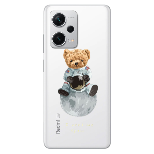 Xiaomi Redmi Note 12 5G Bear in space Transparent Silicone TPU Θήκη