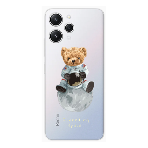 Xiaomi Redmi 12 Bear in space Transparent Silicone TPU Θήκη
