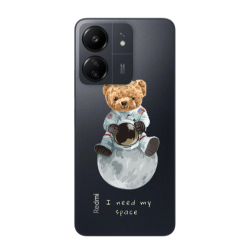 Xiaomi Redmi 13C Bear in space Transparent Silicone TPU Θήκη