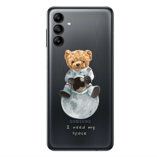 Samsung A13 5G Bear in space Transparent Silicone TPU Θήκη