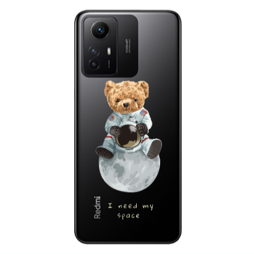 Xiaomi Redmi Note 12s Bear in space Transparent Silicone TPU Θήκη