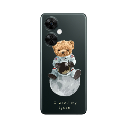 Oneplus Nord CE 3 Lite 5G Bear in space Transparent Silicone TPU Θήκη
