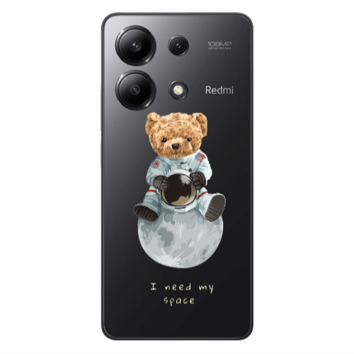 Xiaomi Redmi Note 13 4G Bear in space Transparent Silicone TPU Θήκη