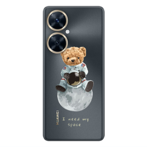 Huawei Nova 11i Bear in space Transparent Silicone TPU Θήκη