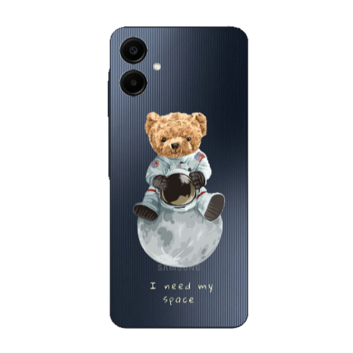 Samsung A06 Bear in space Transparent Silicone TPU Θήκη