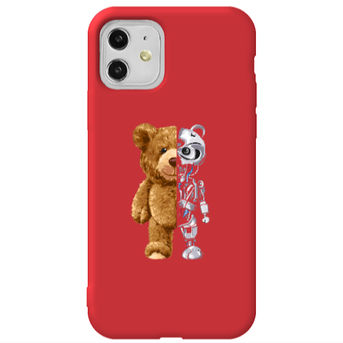 Apple iPhone 11  Glacier Red Colored Silicone TPU Θήκη
