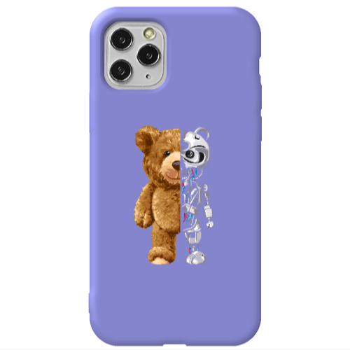 Apple iPhone 11 Pro Glacier Purple Colored Silicone TPU Θήκη