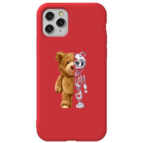 Apple iPhone 11 Pro Glacier Red Colored Silicone TPU Θήκη