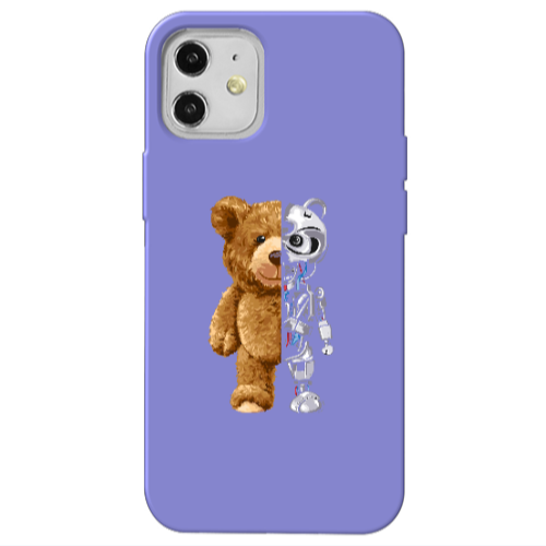 Apple iPhone 12 Glacier Purple Colored Silicone TPU Θήκη