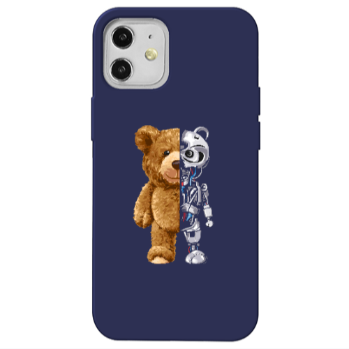 Apple iPhone 12 Glacier Dark blue Colored Silicone TPU Θήκη